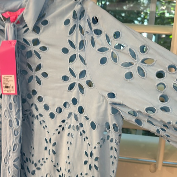 New with tag Lilly pulitzer Zia long sleeve eyelet midi shift dress - Picture 3 of 3